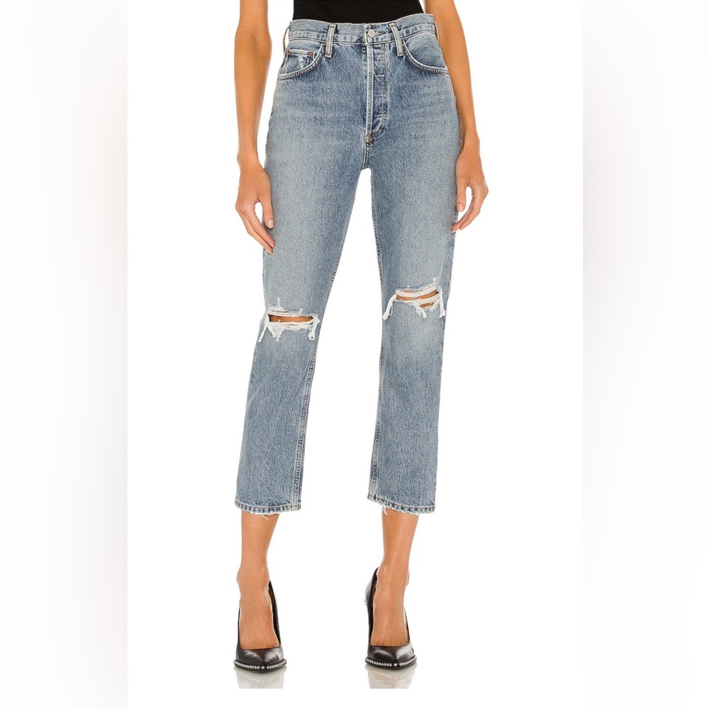 Agolde Riley High Rise straight crop - Escalate Wash size 26